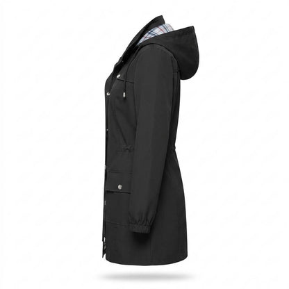 Mens Outlet House - Damuv | Hooded Plaid-Lined Coat Women