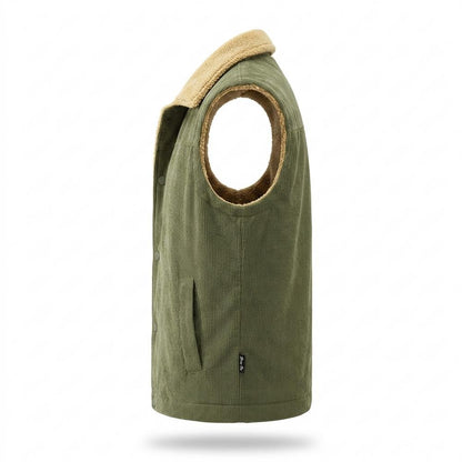 Mens Outlet House - Elmar | Corduroy Sherpa-Lined Vest Men