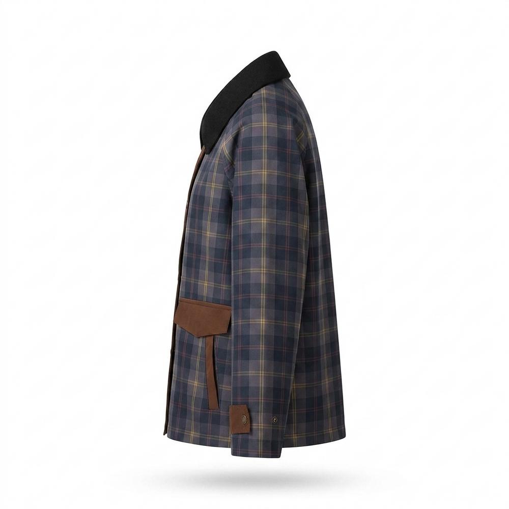 Mens Outlet House - Vivar | Plaid Contrast-Trim Jacket Unisex