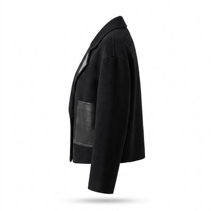 Mens Outlet House - Colar | Cropped Leather-Trim Blazer Women