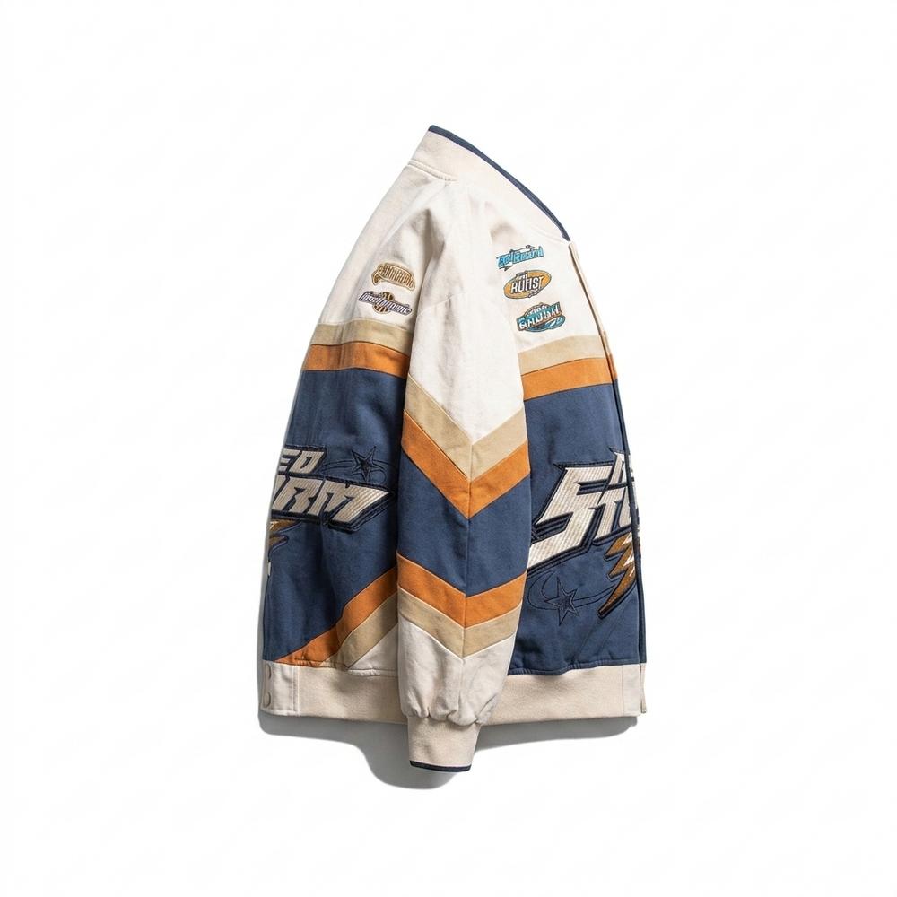 Mens Outlet House - Keran | Embroidered Color-Block Jacket Unisex