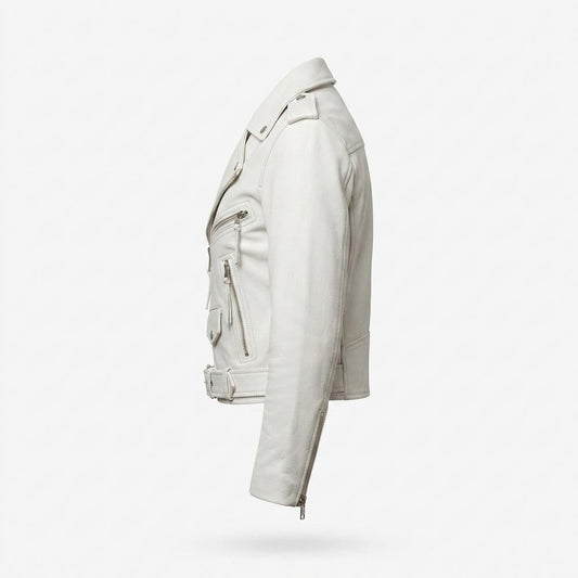 Mens Outlet House - Mehen | Asymmetrical Zip Belted Hem Leather Jacket Women