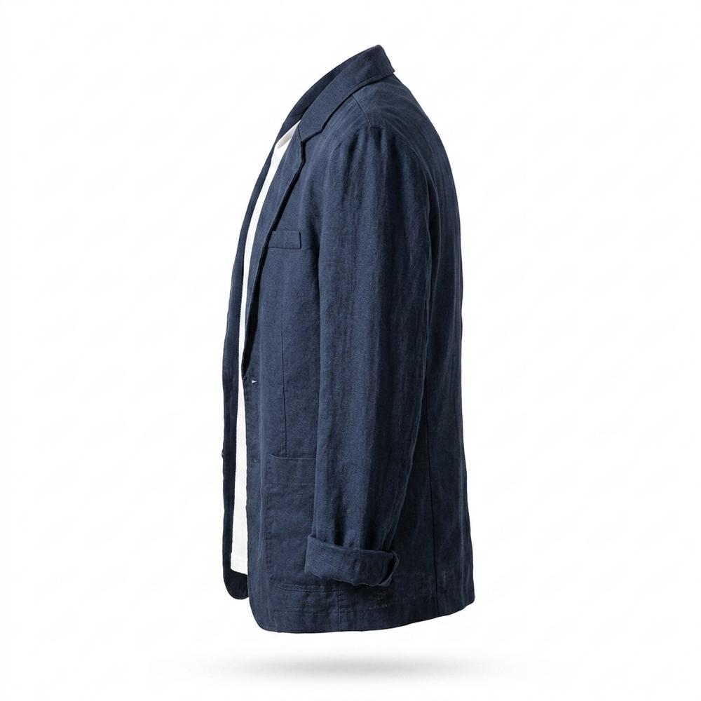 Mens Outlet House - Sebal | Linen Single-Breasted Blazer Men