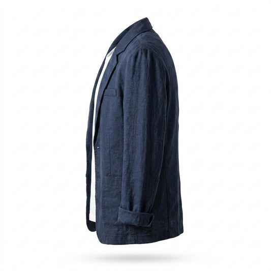 Mens Outlet House - Sebal | Linen Single-Breasted Blazer Men