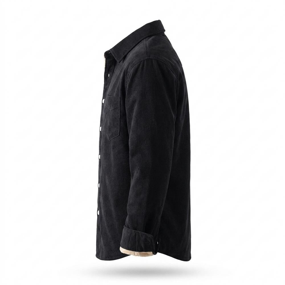 Mens Outlet House - Zazan | Fleece-Lined Button-Down Shirt Men