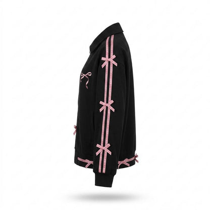 Mens Outlet House - Karal | Zip-Up Bow-Accented Jacket Women