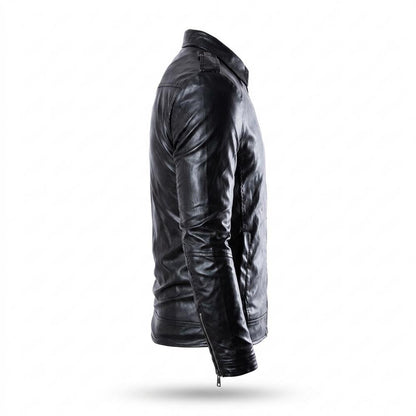 Mens Outlet House - Zamer | Zip-Up Tailored Leather Jacket Men