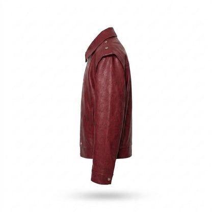 Mens Outlet House - Rinav | Zip-Up Loose-Fit Leather Jacket Men