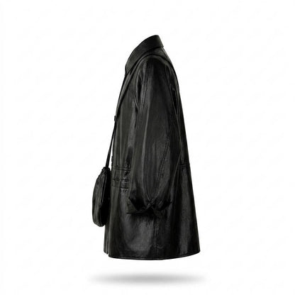 Mens Outlet House - Kevel | Oversized Faux-Leather Coat Unisex