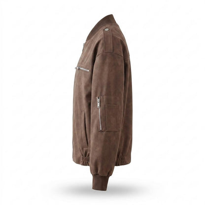 Mens Outlet House - Mupem | Suede-Effect Zippered Jacket Unisex