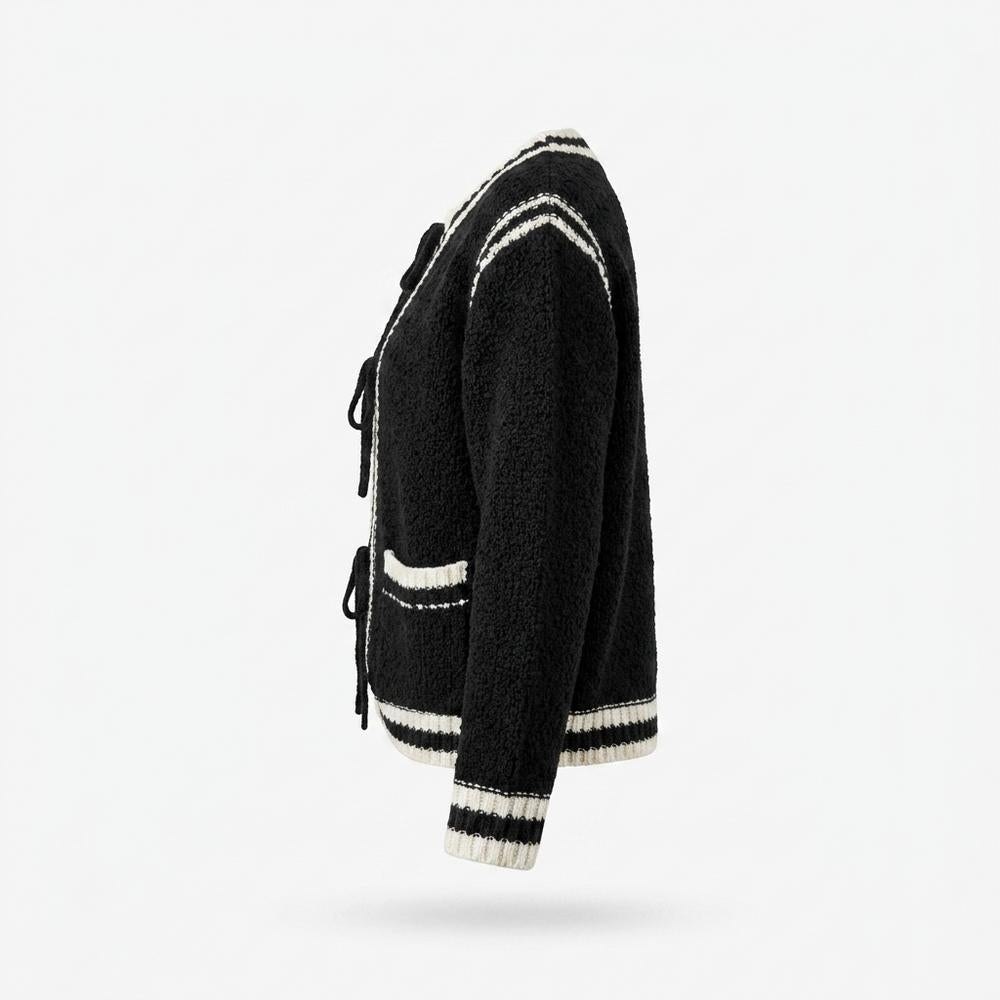 Mens Outlet House - Vimor | Textured Tie-Front Knit Cardigan Women