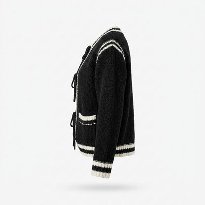 Mens Outlet House - Vimor | Textured Tie-Front Knit Cardigan Women