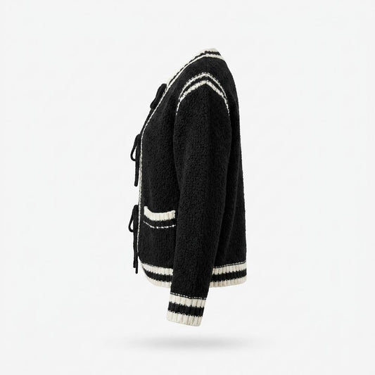 Mens Outlet House - Vimor | Textured Tie-Front Knit Cardigan Women
