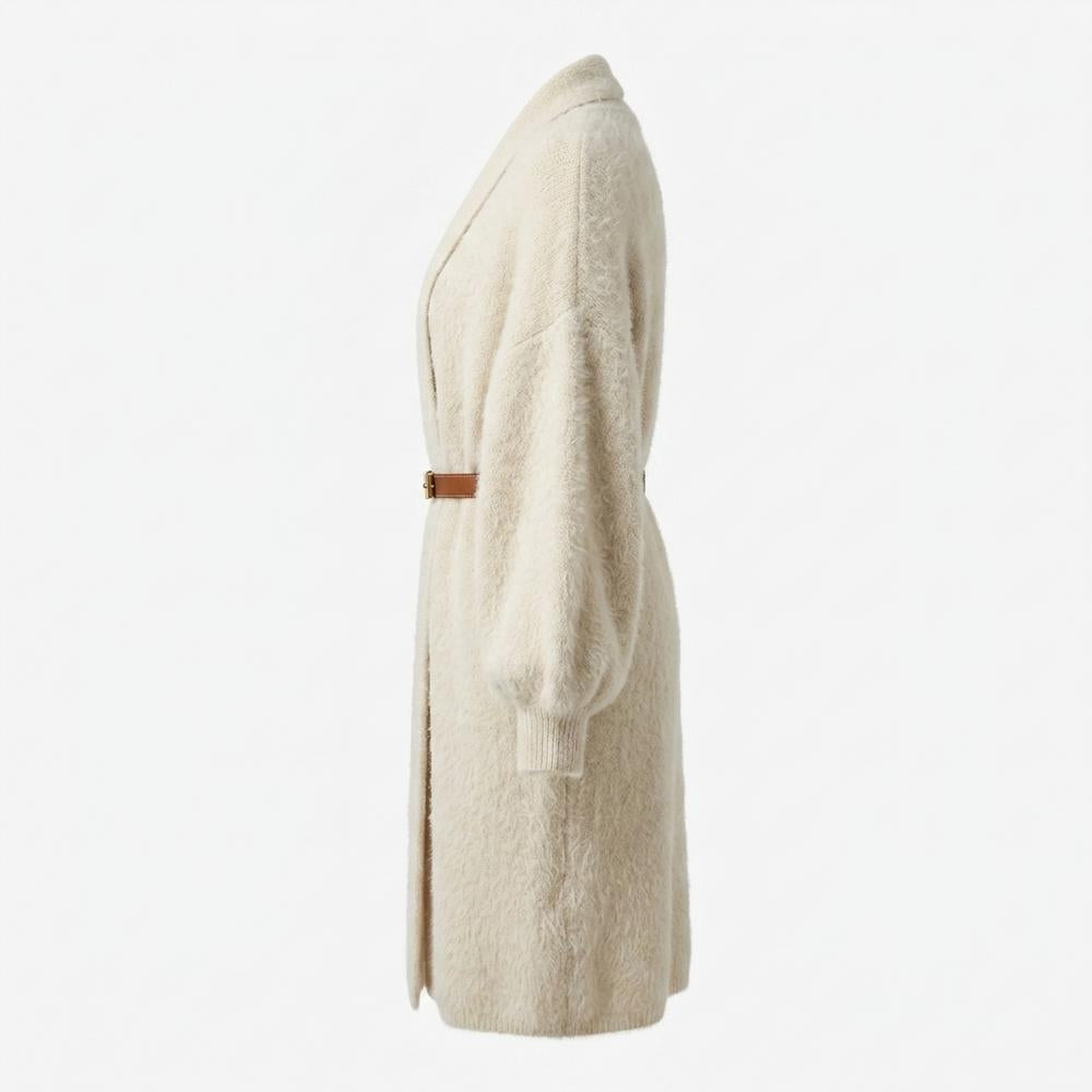 Mens Outlet House - Vinar | Fluffy Belted Knit Cardigan Women