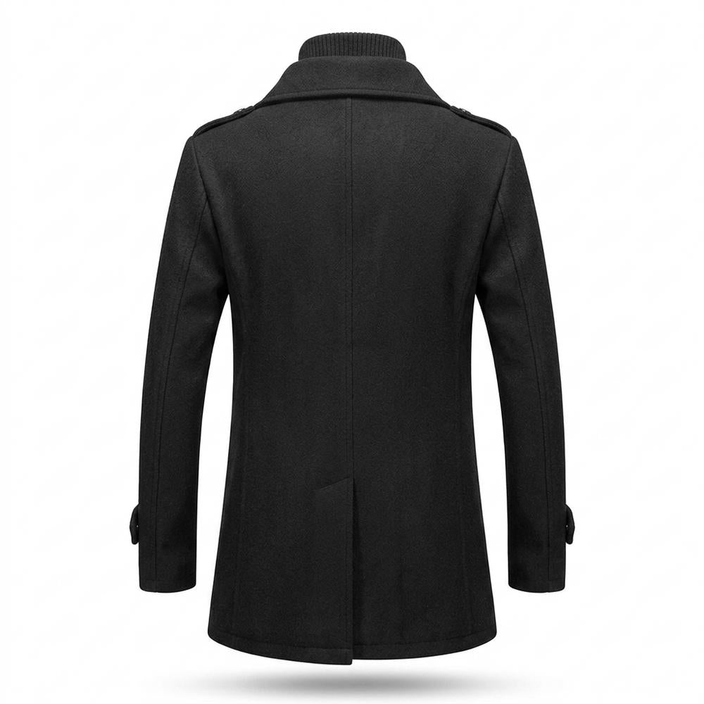 Mens Outlet House - Lutar | Wool-Blend Double-Collar Coat Men