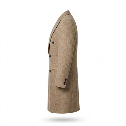 Mens Outlet House - Risel | Double-Breasted Textured Coat Men