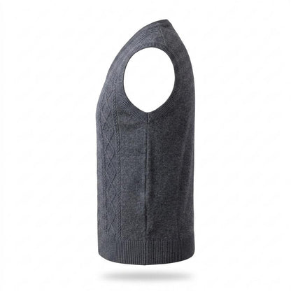 Mens Outlet House - Yefim | Cable-Knit V-Neck Vest Men