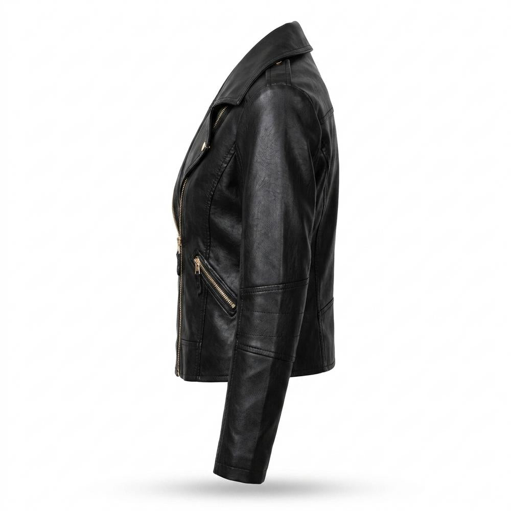 Mens Outlet House - Calan | Asymmetrical Tailored Leather Jacket Women