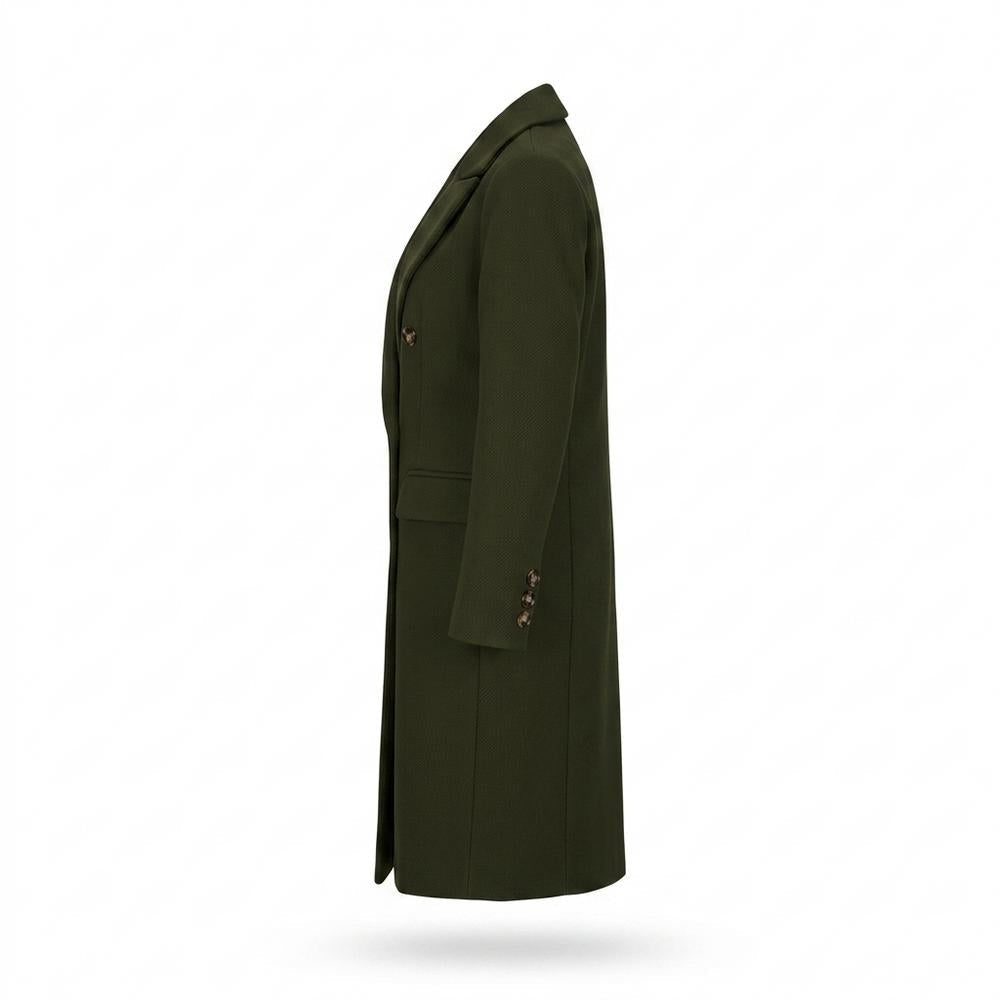 Mens Outlet House - Aopos | Double-Breasted Notched Lapel Coat Women