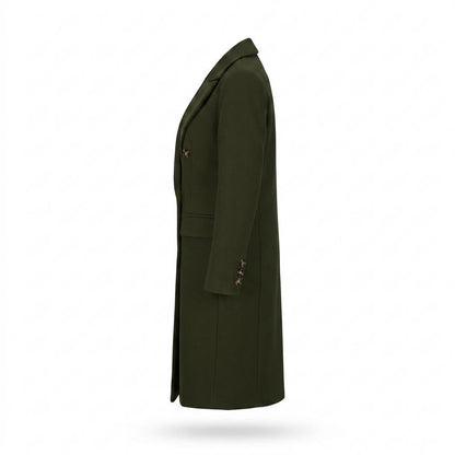 Mens Outlet House - Aopos | Double-Breasted Notched Lapel Coat Women