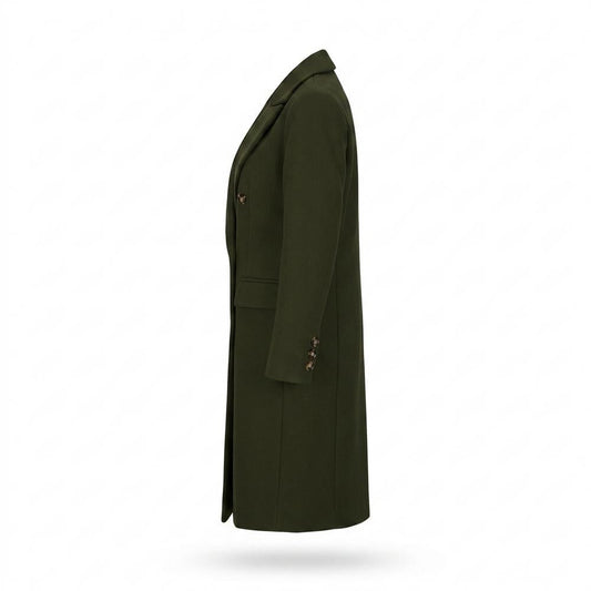 Mens Outlet House - Aopos | Double-Breasted Notched Lapel Coat Women
