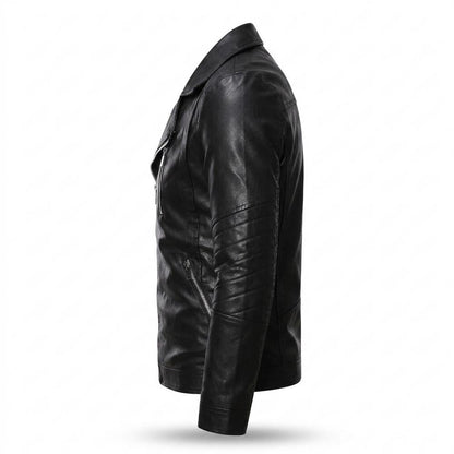 Mens Outlet House - Eltor | Asymmetrical Tailored Leather Jacket Men