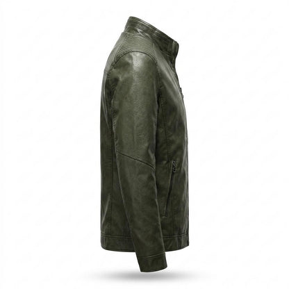 Mens Outlet House - Lamor | Quilted Zippered Leather Jacket Men