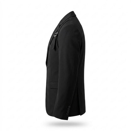 Mens Outlet House - Rasil | Buckled Single-Breasted Blazer Men