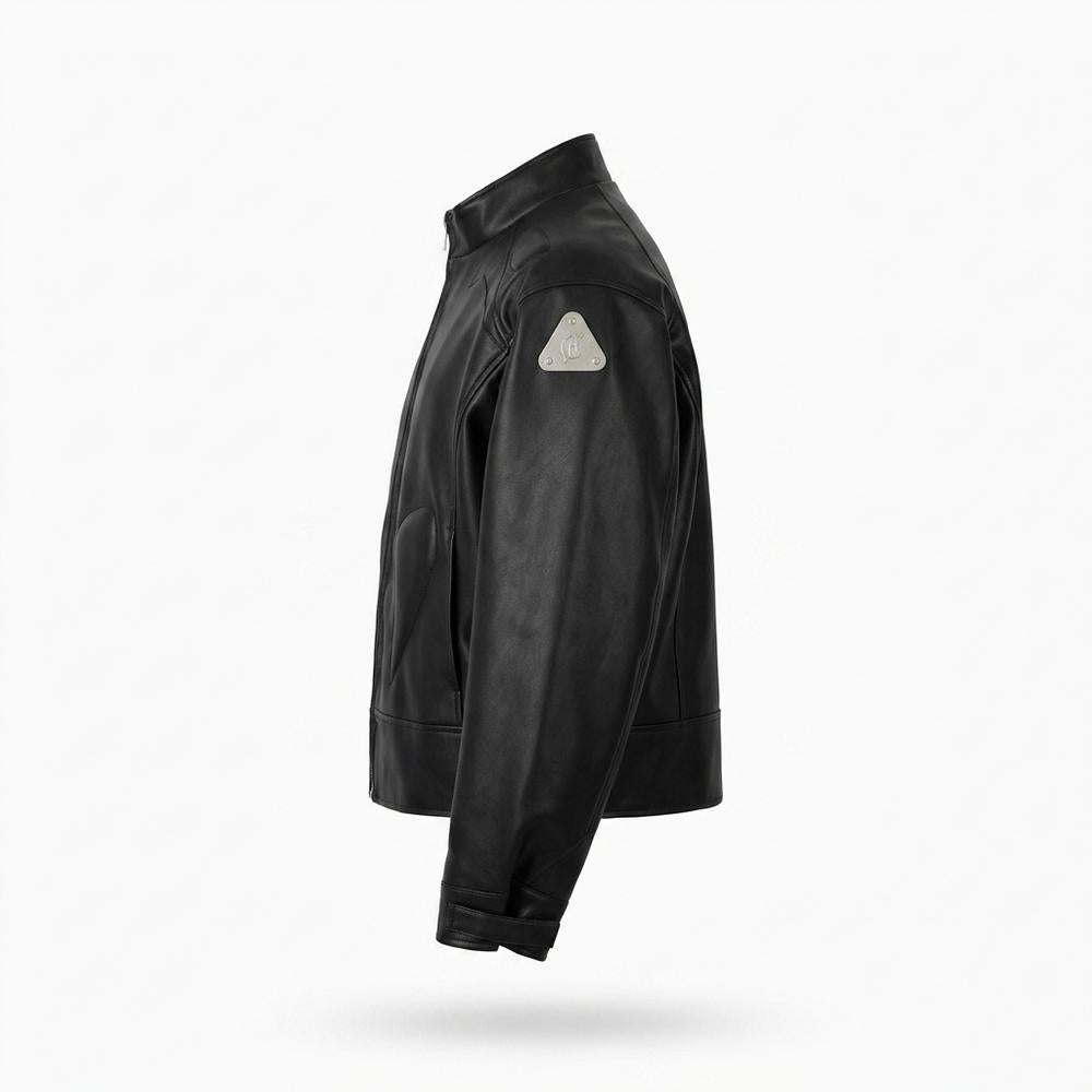 Mens Outlet House - Vital | Faux Leather Zip-Up Leather Jacket Men