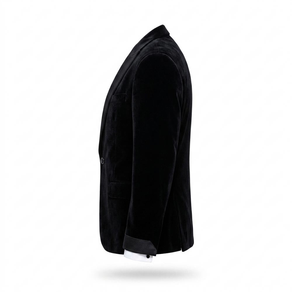 Mens Outlet House - Vamir | Velvet Slim-Fit Blazer Men
