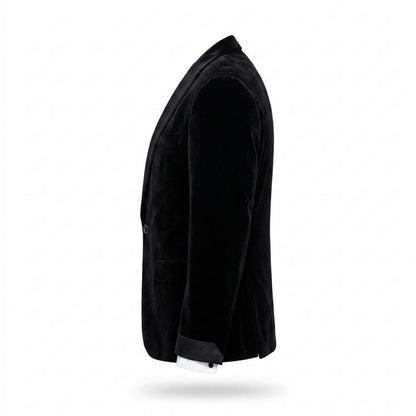 Mens Outlet House - Vamir | Velvet Slim-Fit Blazer Men