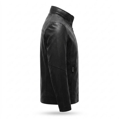 Mens Outlet House - Alvel | Zippered Lined Leather Jacket Men
