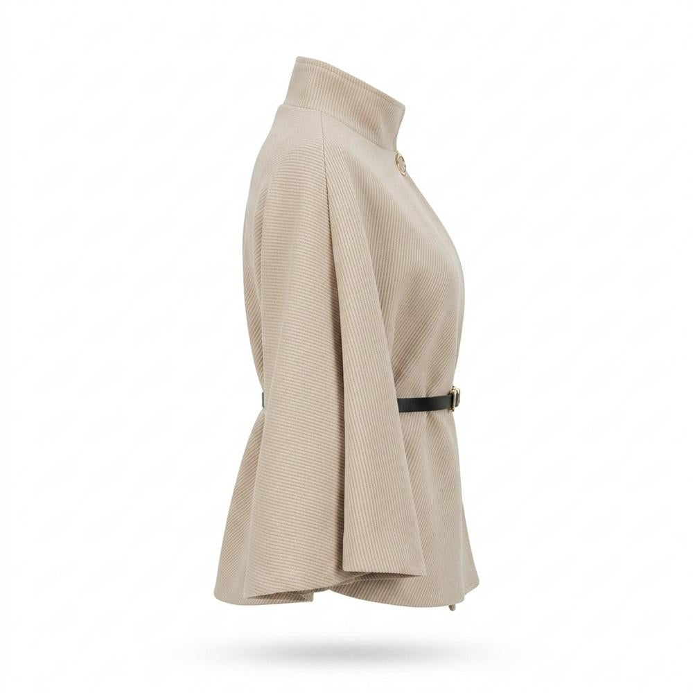 Mens Outlet House - Vaket | Ribbed High-Neck Coat Women