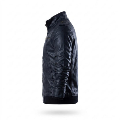 Mens Outlet House - Semel | Zip-Up Lined Leather Jacket Men