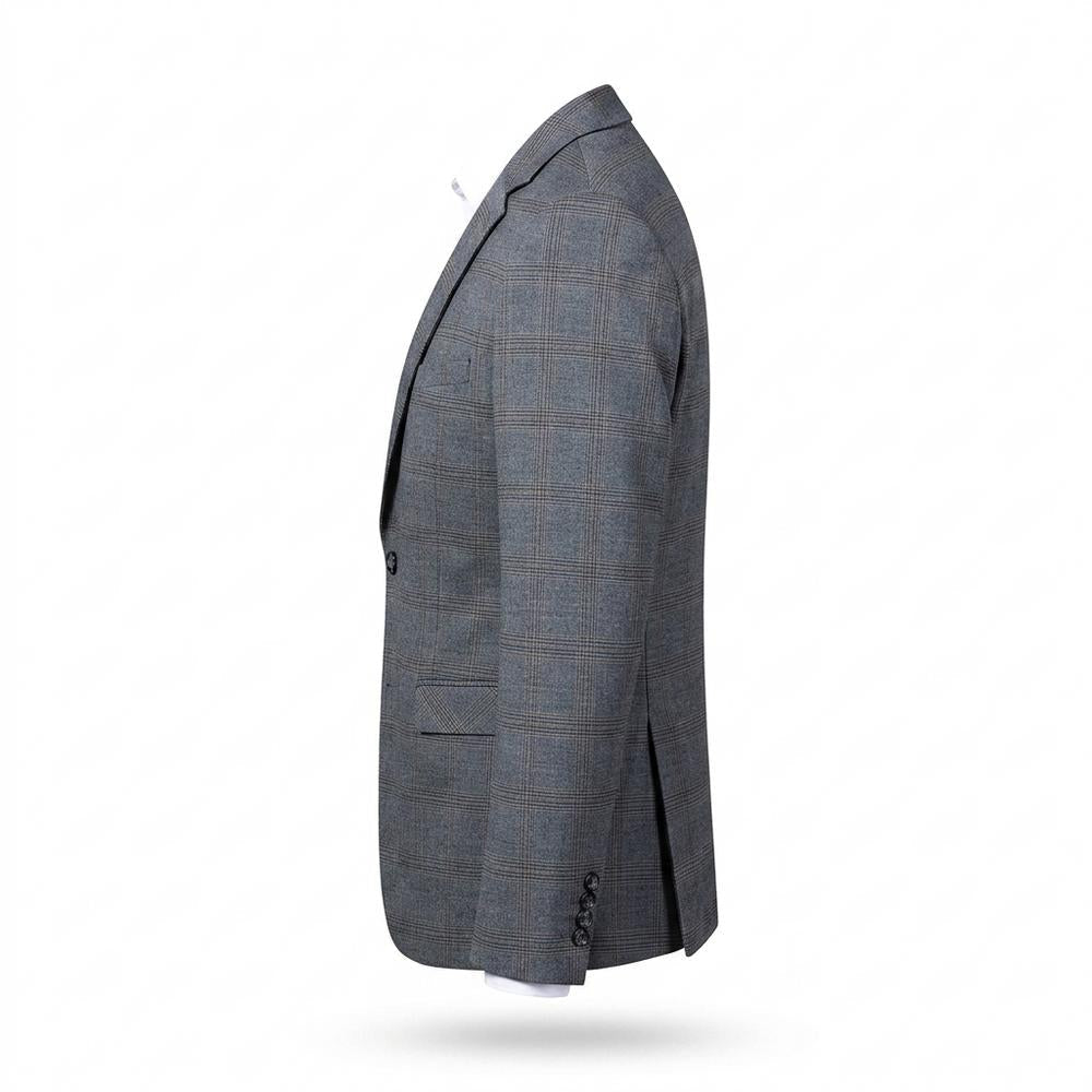 Mens Outlet House - Yolar | Plaid Slim Fit Blazer Men