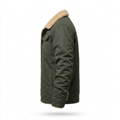 Mens Outlet House - Elver | Sherpa-Lined Button-Front Jacket Men