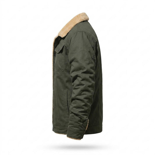 Mens Outlet House - Elver | Sherpa-Lined Button-Front Jacket Men