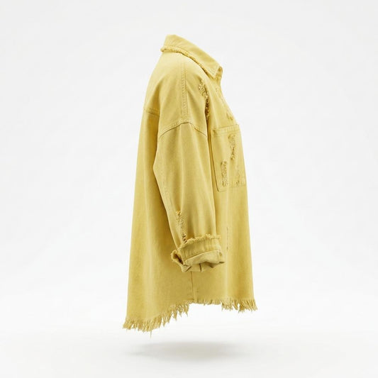 Mens Outlet House - Taven | Distressed Relaxed-Fit Jacket Women