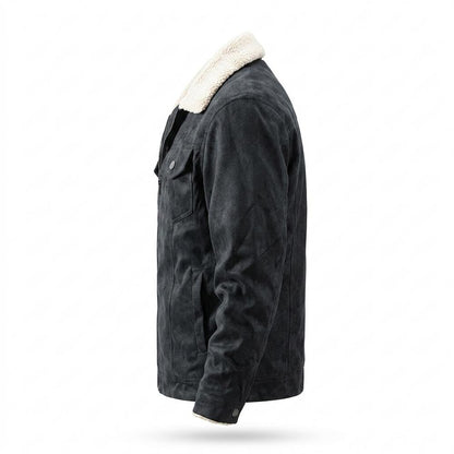 Mens Outlet House - Selev | Sherpa-Lined Faux-Suede Jacket Men