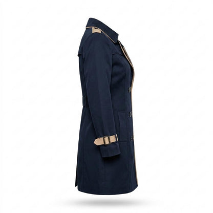 Mens Outlet House - Rezem | Double-Breasted Contrast-Trim Coat Women
